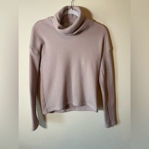 Columbia Waffle Knit Turtleneck Sweater Women’s Size XS Pink